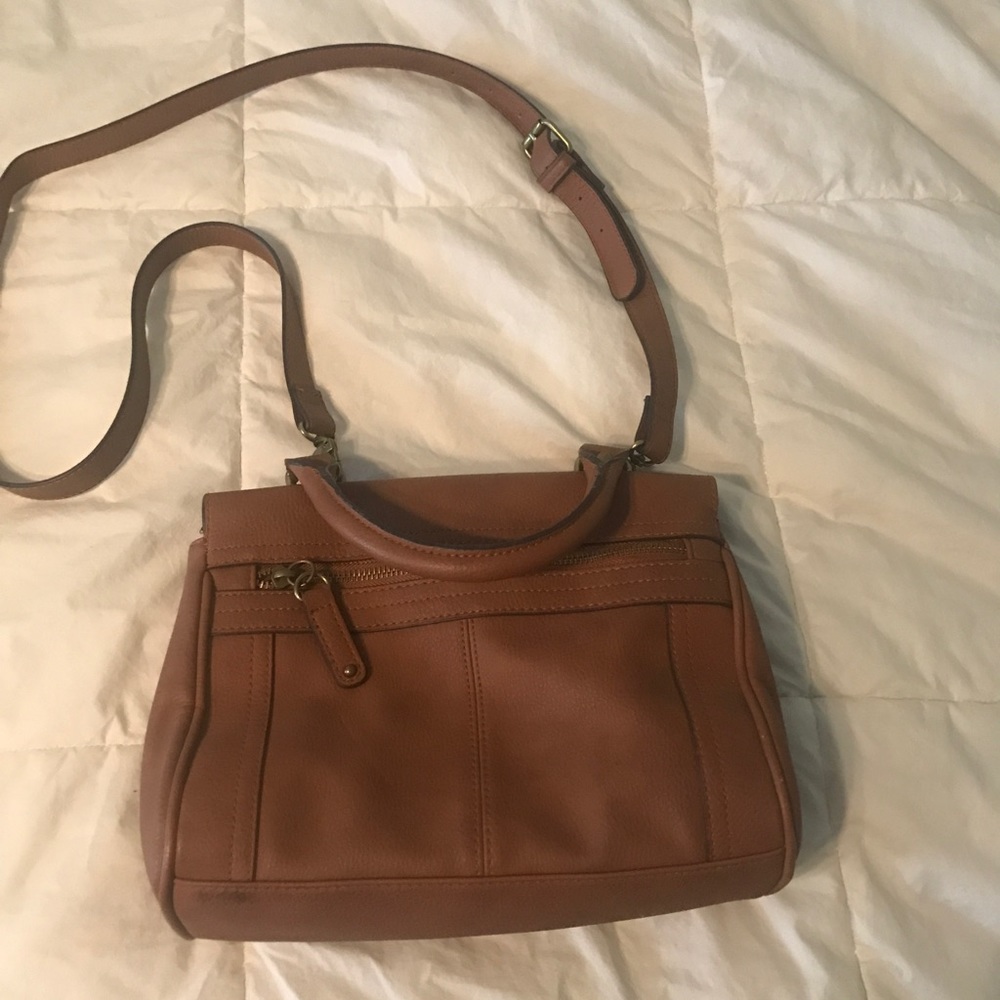 Brown "leather" shoulder bag