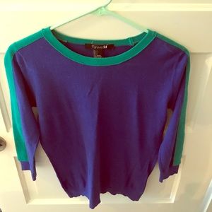 Navy Blue with Green Sweater