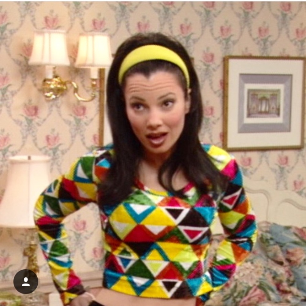 Vintage Geometric Velour Top