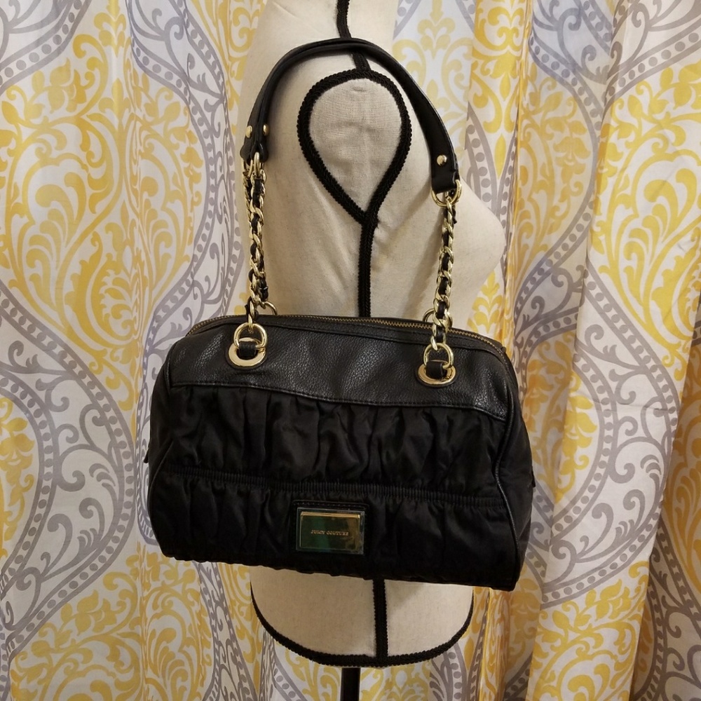 JUICY COUTURE BLACK QUILTED SHOULDER BAG