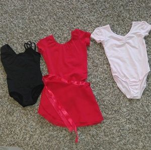 3 Dance Leotards, each worn once.