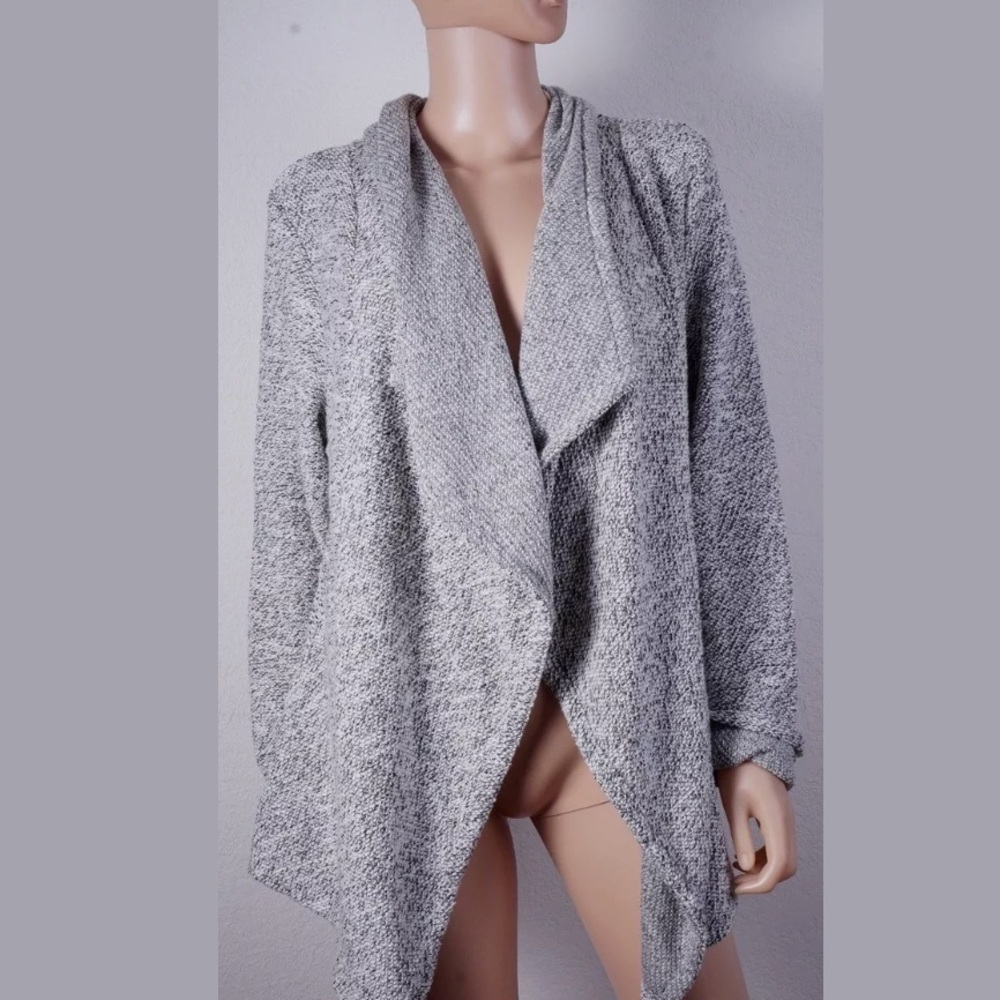 Open cardigan drape sweater grey Xl