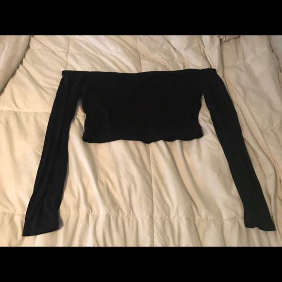 MISSGUIDED Longsleeve Bardot crop top - Picture 2 of 2