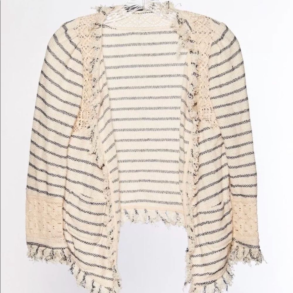 Zara open sweater stripes Small