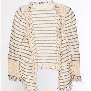 Zara open sweater stripes Small