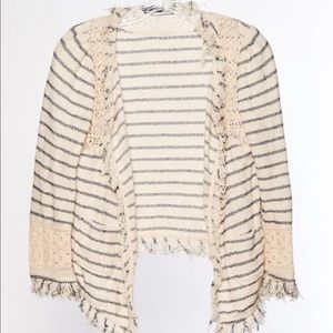 Zara open sweater stripes Small