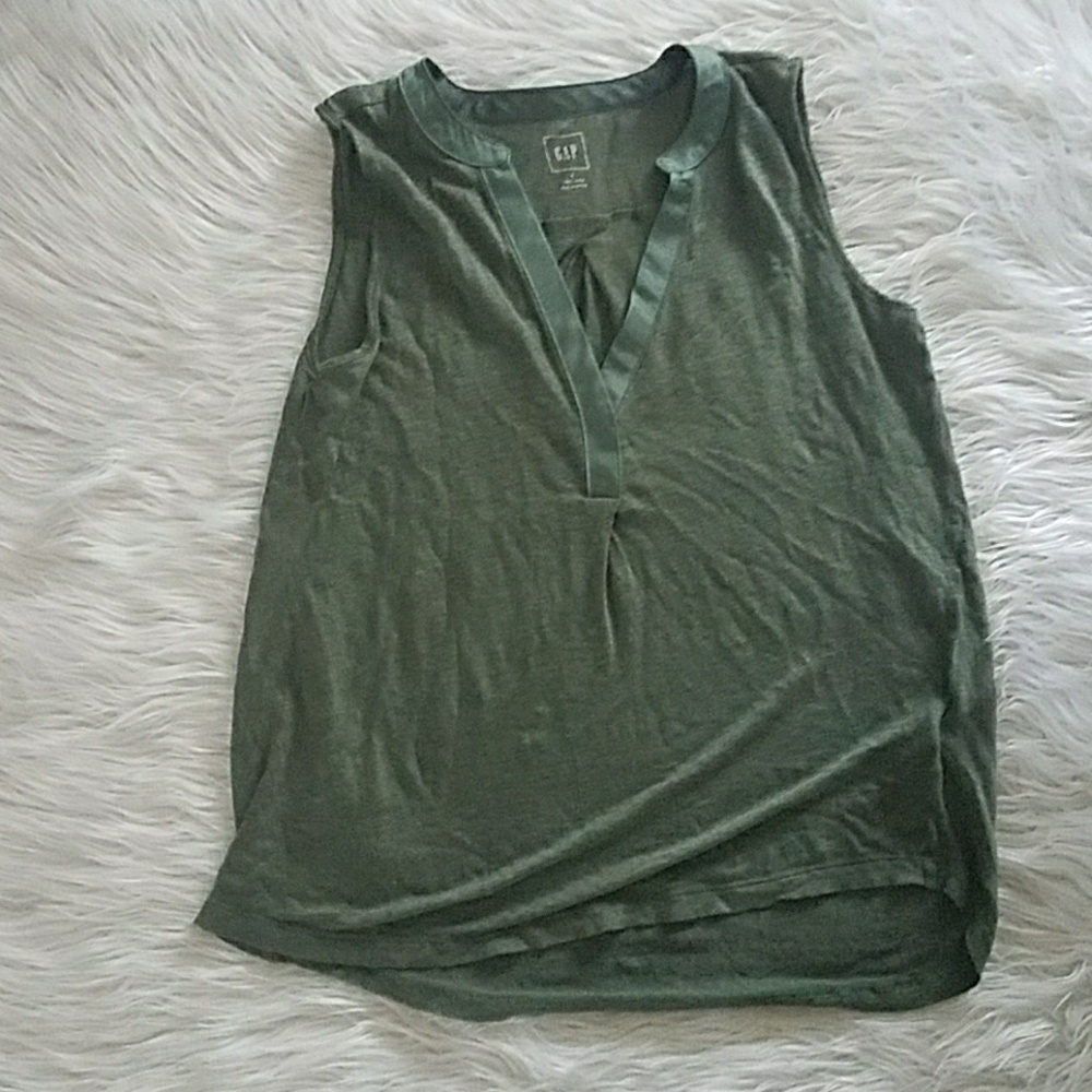 Semi sheer Gap v-neck tank top