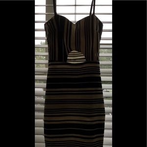 Black and white strap dress