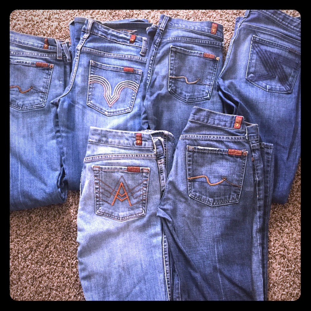 [[SOLD]] Lot of 7 for All Mankind Jeans