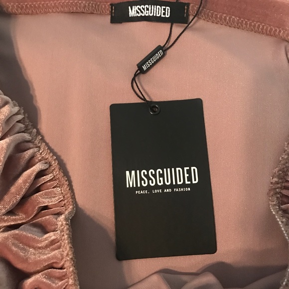 MISSGUIDED wrap front velvet skirt- NWT - Picture 3 of 3