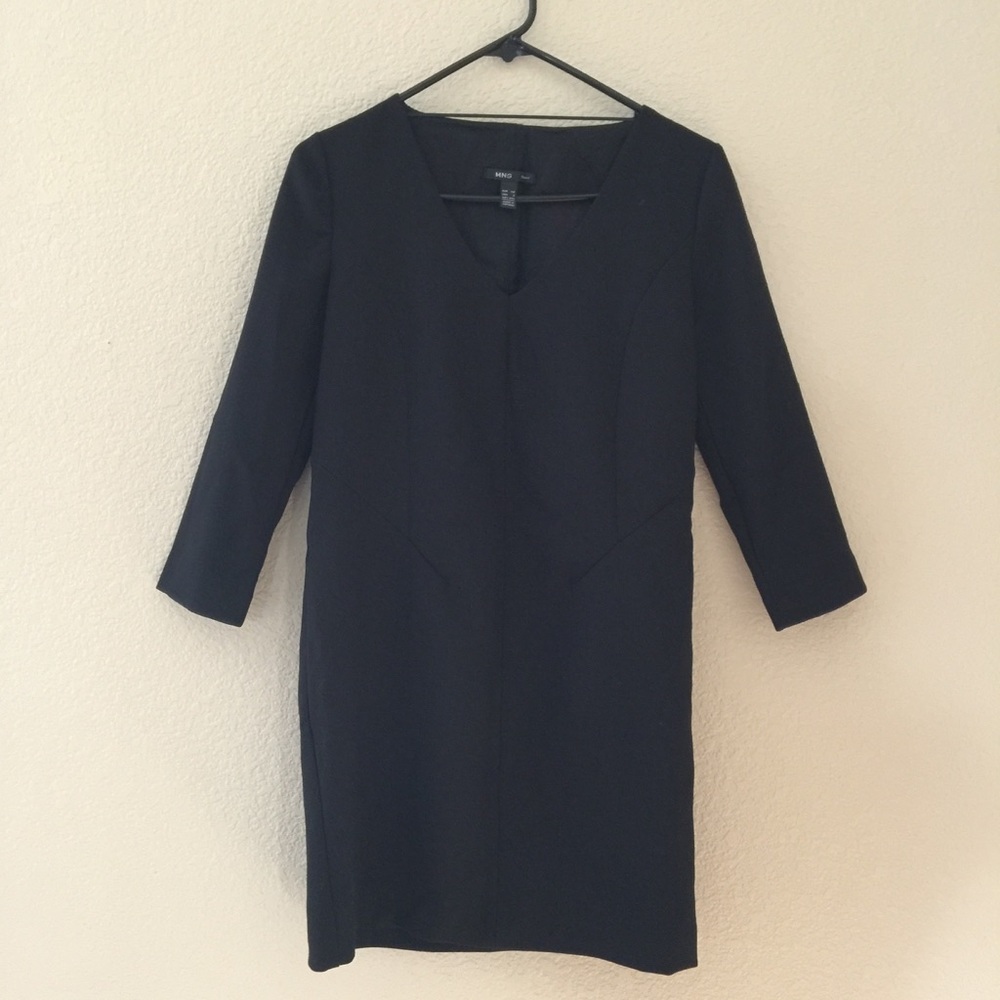 Mango black shift dress