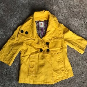 Tulle Cropped Pea Coat