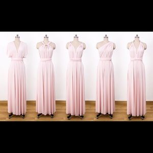 Blush pink infinity dress