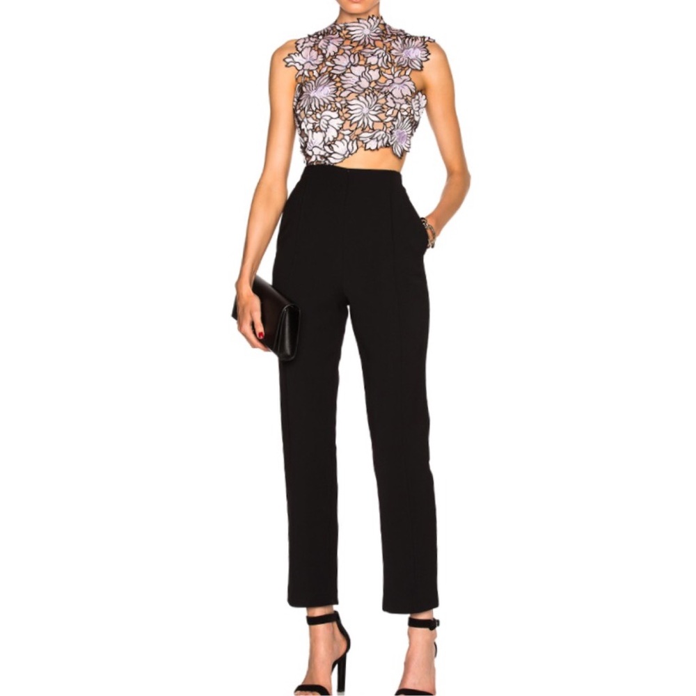 • self portrait • Lace top jumpsuit