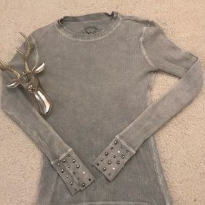 Blue grey clit thermal shirt