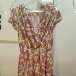 Leith floral print tiered midi dress