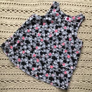 ❌SOLD❌ 🎀 Pink & Black Heart Tank Top 🎀