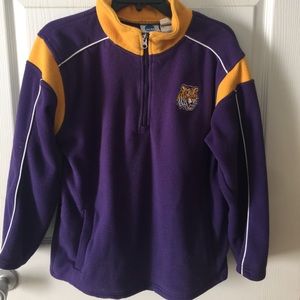Lsu fleece jacket xl fits 14/16