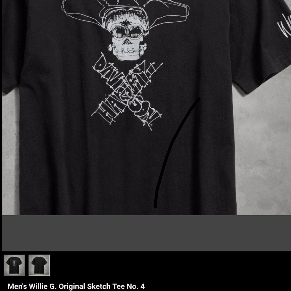 Harley Davidson Original Sketch Design T-Shirt