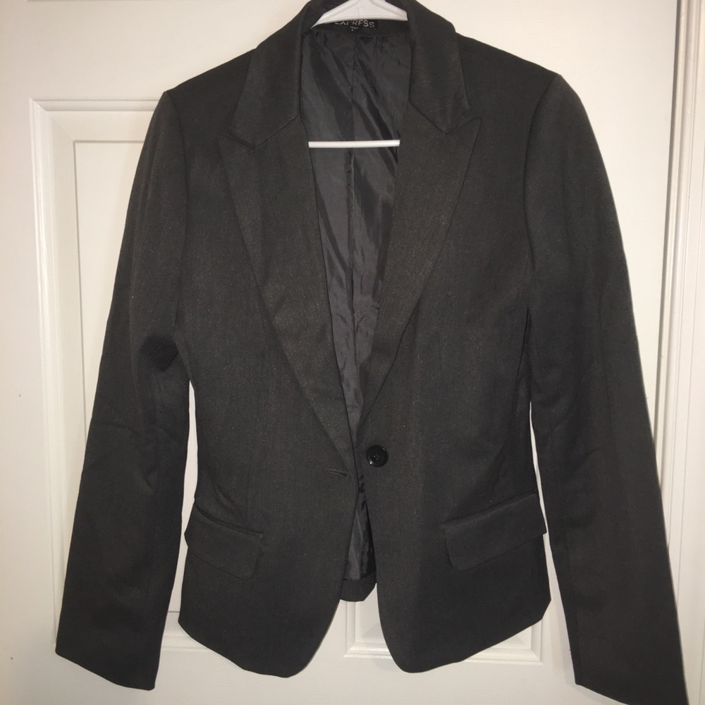 Charcoal grey Express blazer