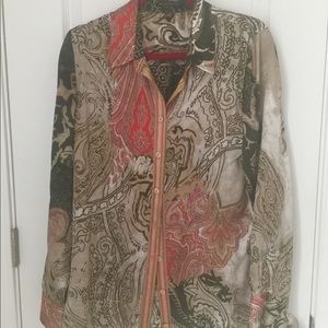Tahari blouse 100% silk