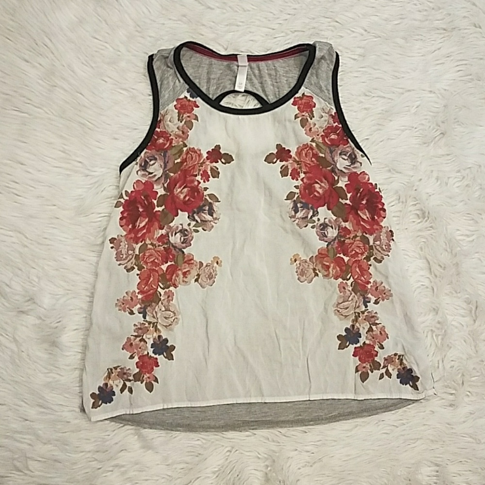 Mixed media tank top