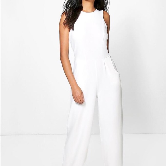 boohoo white jumpsuit