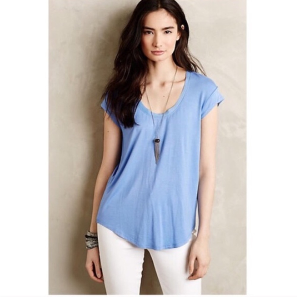 Anthropologie Bordeaux Scoop Tee