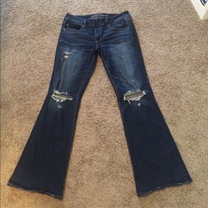 American Eagle Artist Flare Distressed Jeans