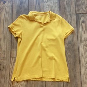 Lands’ End golden yellow polo shirt