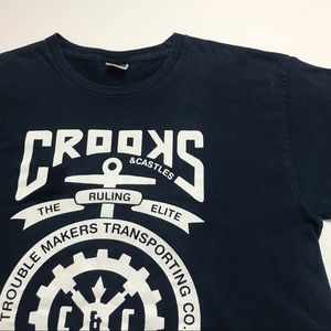 Men's Blue Crooks & Castles Shirt Large