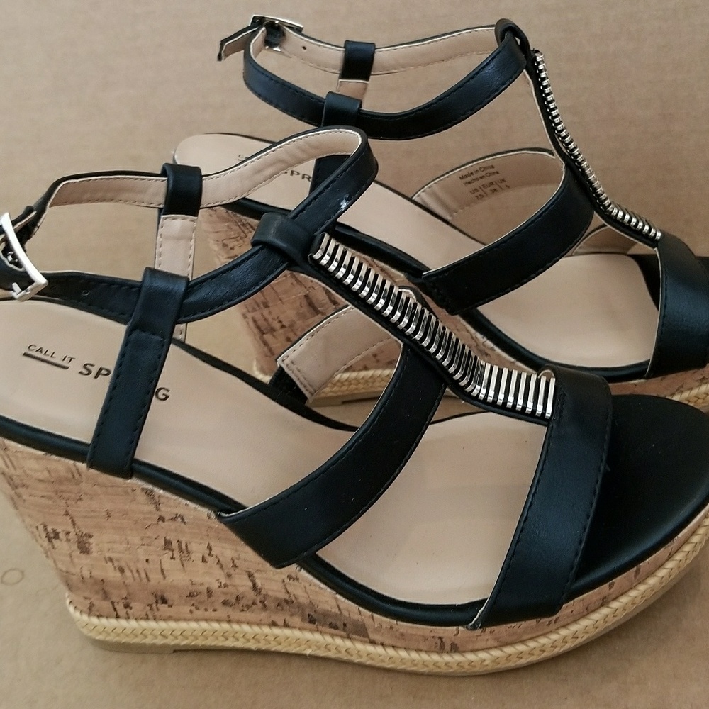 Wedge high heels