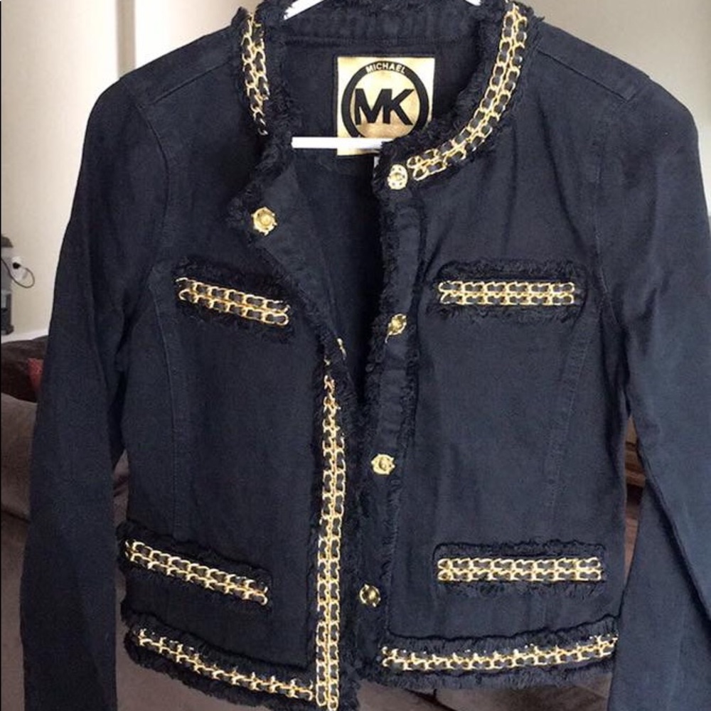 Michael Kors Denim Moto Jacket