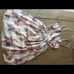 Beautiful floral dress with cutouts