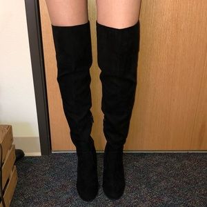 Black over the knee boots