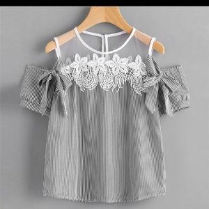 New Style Women Blouse Short Sleeve Off Shoulder L