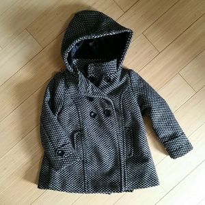 Old Navy Girls Toddler Tweed Pea Coat Size 3T