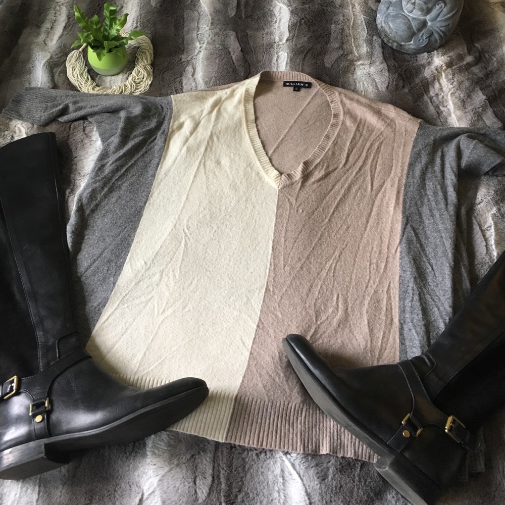William B Poncho Styled Sweater