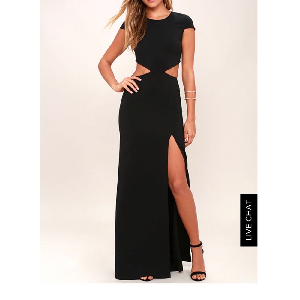 Lulu’s Black Backless Dress!