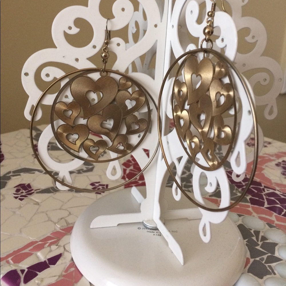 Brass hoop earrings