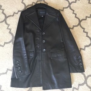 Banana republic leather coat