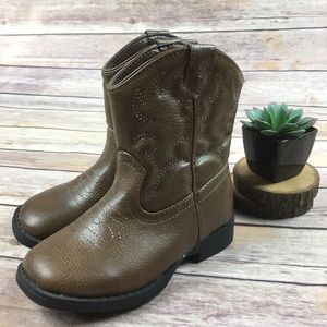 Toddler brown cowgirl western boots