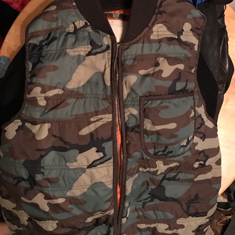 Ralph Lauren military vest distressed flag detail
