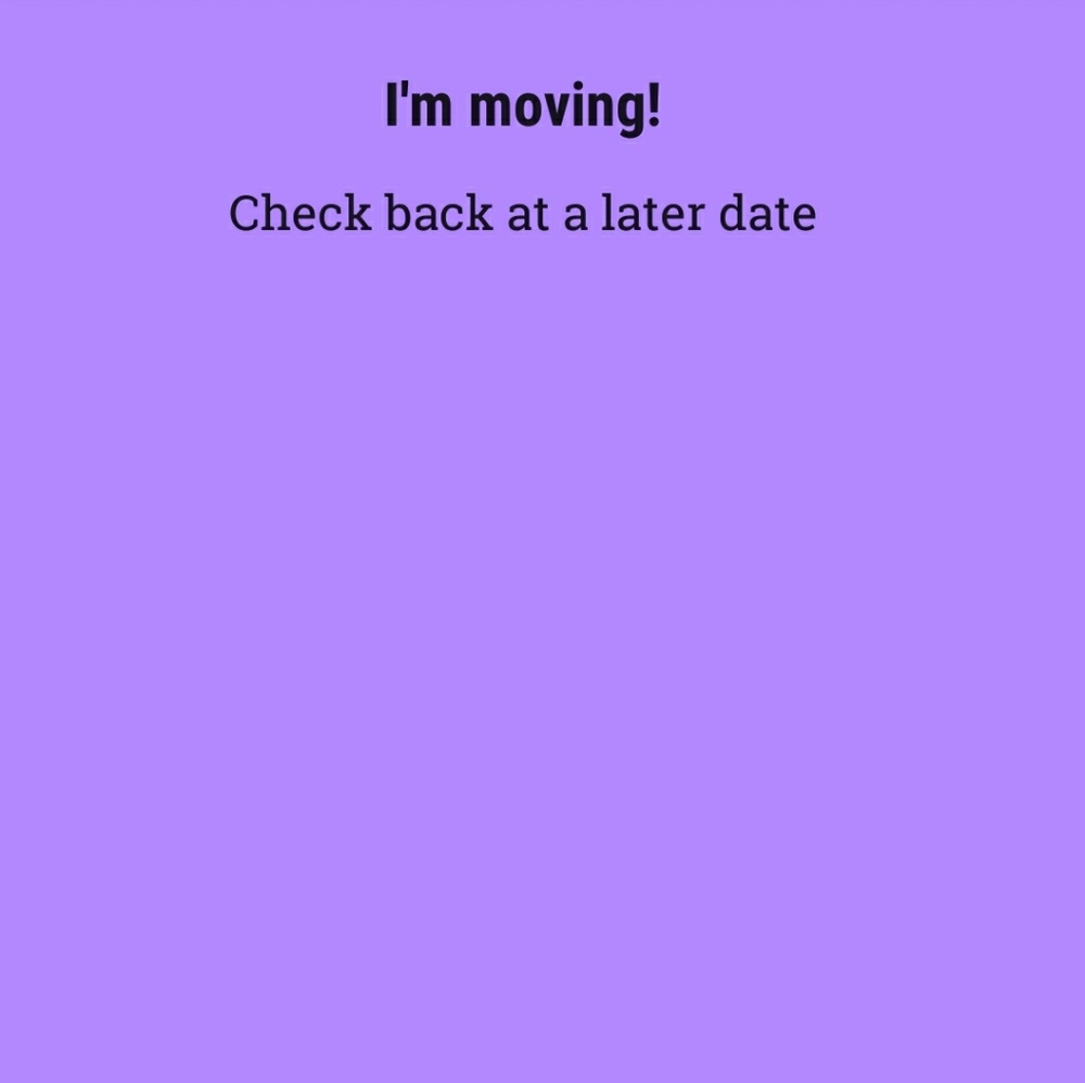 I'm moving ~ Hope to see you in December!
