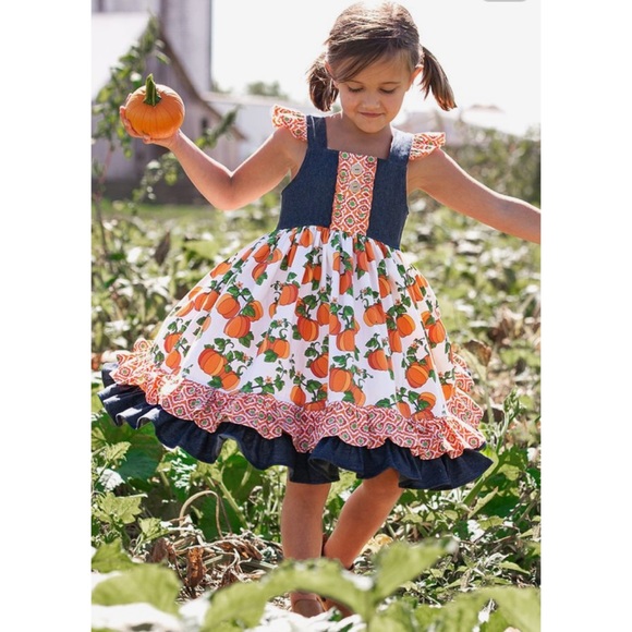 Eleanor Rose Pumpkin Patch Tales Meredith Dress - Picture 2 of 4