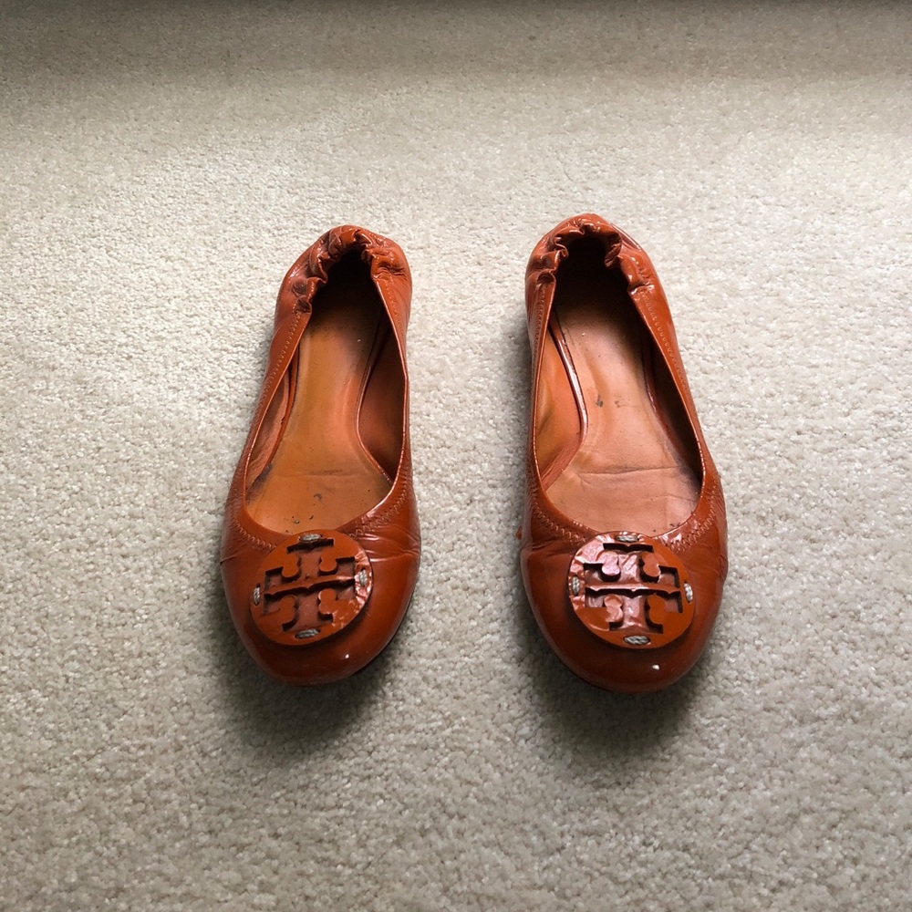 Loved Orange Tory Burch Reva flats