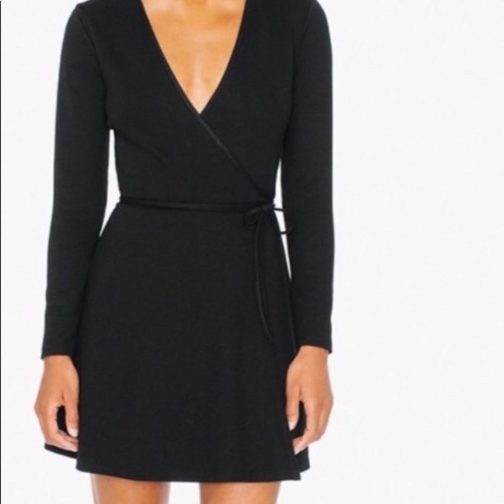 American Apparel black wrap dress