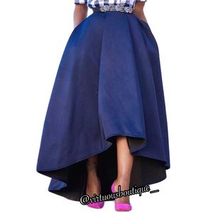 Women’s Dark Blue High Waisted Skirt