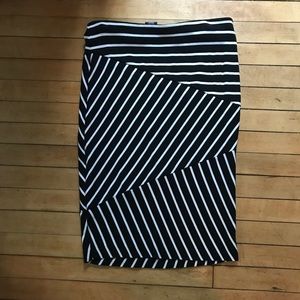Mossimo striped pencil skirt, size M