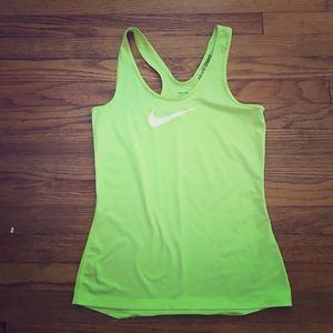 NEON YELLOW NIKE PRO TANK!